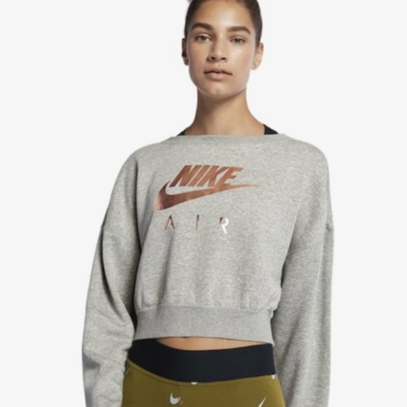 Nike Tops - NIKE AIR cropped sweatshirt rose gold